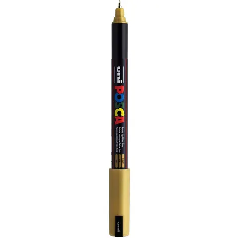 Uni Posca Uni Posca Verfmarker 1MR Goud – afbeelding 2