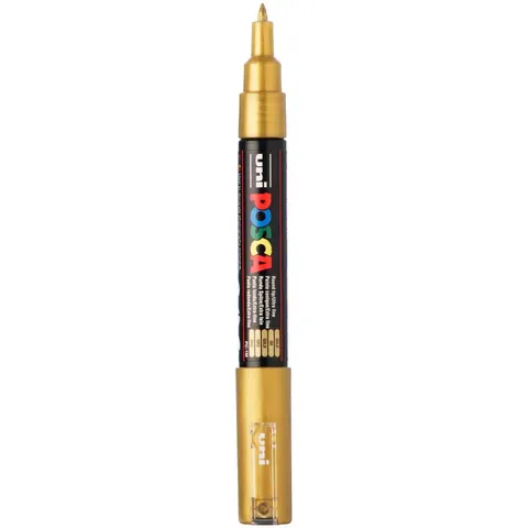 Uni Posca Uni Posca Verfmarker 1MC Goud – afbeelding 2
