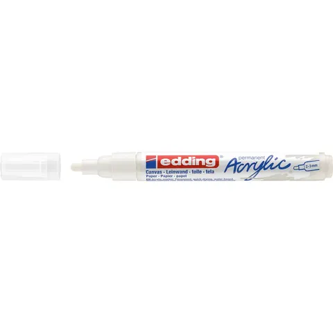 Acrylmarker edding e-5100 medium verkeerswit – afbeelding 2
