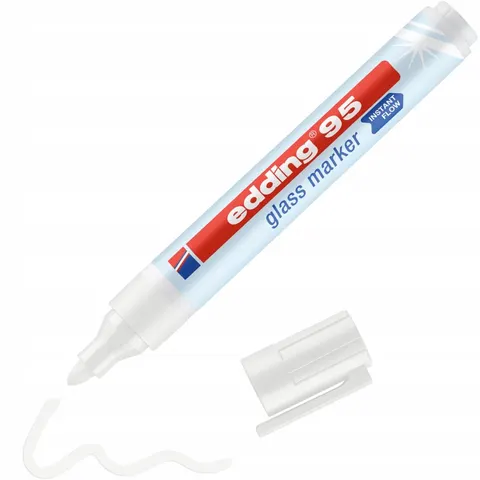 Edding 95 glasmarker wit – afbeelding 2