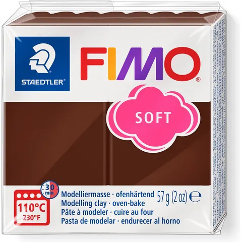Boetseerklei Fimo soft 57 gram choco – afbeelding 2