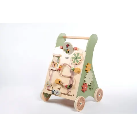 Tiny Love - Wooden Activity Walk Behind - Boho Chic - Looptrainer - 12 interactieve activiteiten – afbeelding 2