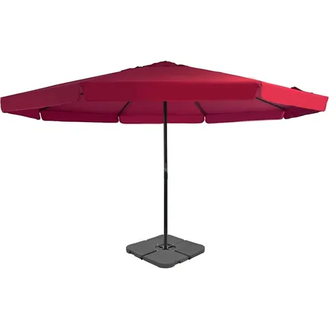 vidaXL Parasol avec base portable Rouge – image 2