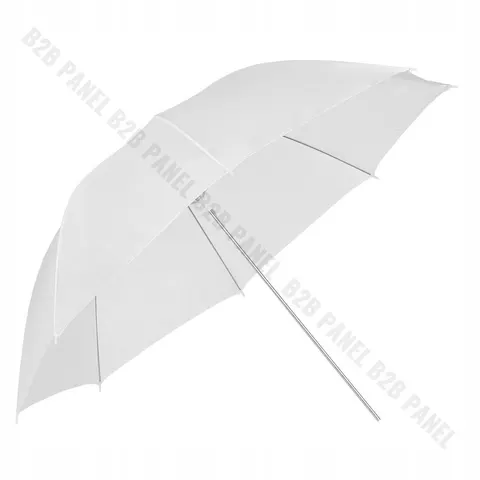 GlareOne Parasolka transparentna, biała, 110cm – zdjęcie 2