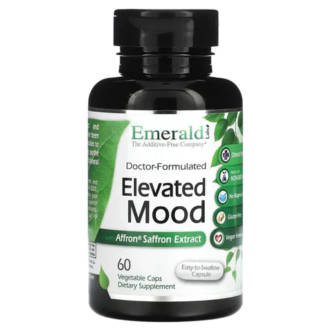 Emerald Laboratories, Elevated Mood with Affron Saffron Extract, 60 Vegetable Caps – image 2