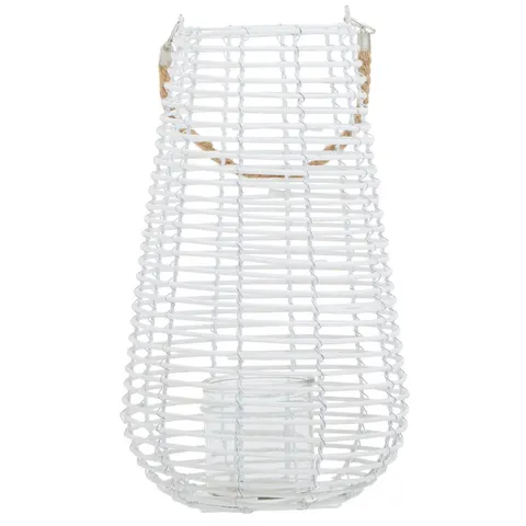 Large White Rattan Lantern | Lentigo – image 2