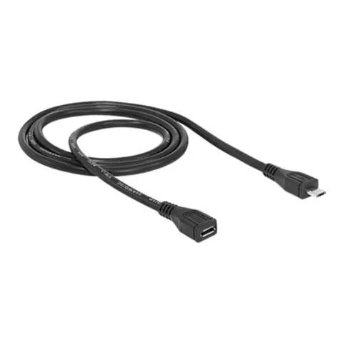 DELOCK USB Verl. Micro-B -> Micro-B St/Bu 1.00m sw – Bild 2