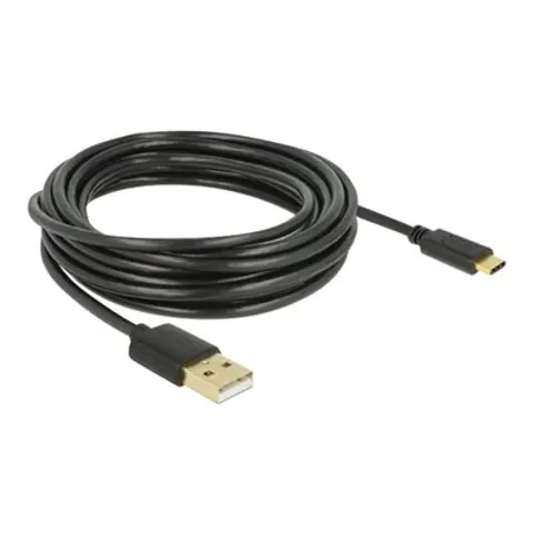 DELOCK Kabel USB 2.0 A > C 4.0m schwarz – Bild 2