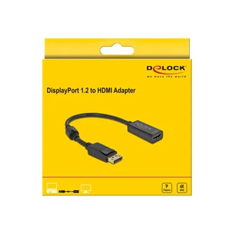 Delock Videoadapter - DisplayPort männlich eingerastet zu HDMI weiblich – Bild 2
