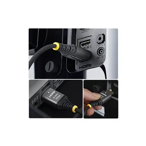 StarTech.com Startech - Premium Hochgeschwindigkeit - HDMI-Kabel mit Ethernet - HDMI männlich zu HDMI männlich - 2 m - abgeschirmt - schwarz & silber - 1440p – Bild 2
