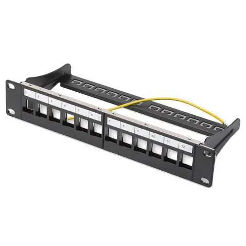 DIGITUS Patchpanel 1HE 12-Port Modular schw. – Bild 2
