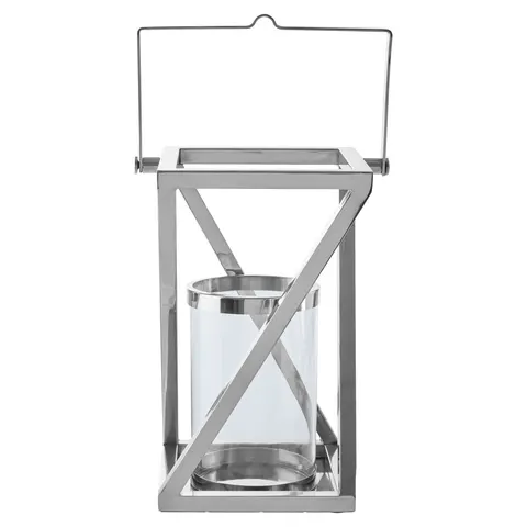 Small Silver Criss Cross Lantern | Cruzar – image 2