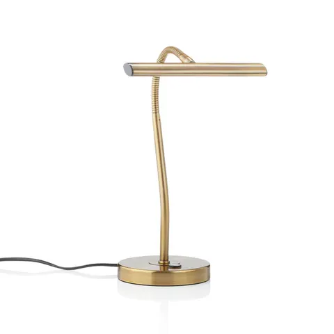 Biegsame LED-Tischleuchte Curtis, altmessing – Bild 2