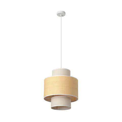 OSRAM Hängeleuchte Decor Wrap Cylinder, beige, Bast, Leinen – beige, hellbraun – Bild 2