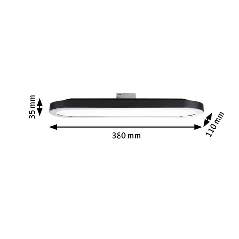 Paulmann URail LED-Panel 7W 2.700K schwarz matt – schwarz matt, opal – Bild 2