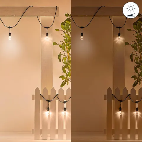 WiZ String Lights LED-Außenlichterkette, 14,8 m, CCT, RGB – schwarz – Bild 2