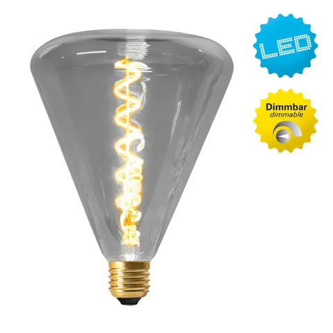 LED-Lampe Dilly E27 4W 2200K dimmbar, grau getönt – Bild 2
