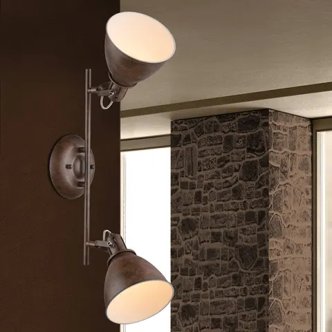 Giorgio Twin Ceiling Spotlight Rust Colored 2x E14 – image 2