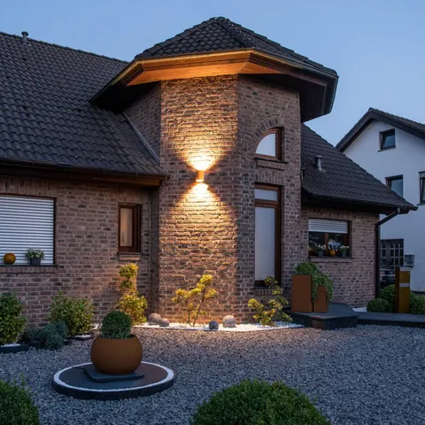 SLV Rusty LED outdoor wall light up/down cylinder – image 2