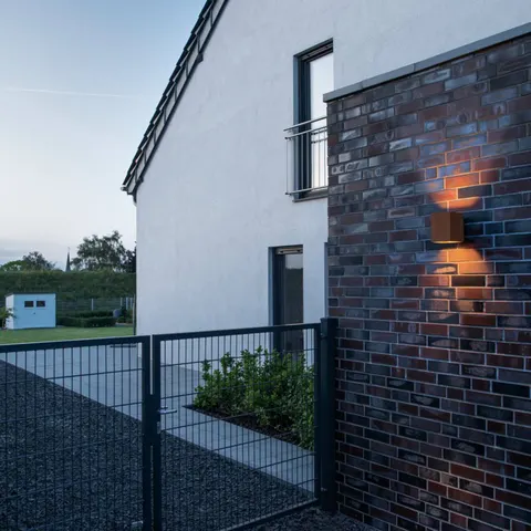 SLV Rusty LED outdoor wall light up/down cuboid – image 2