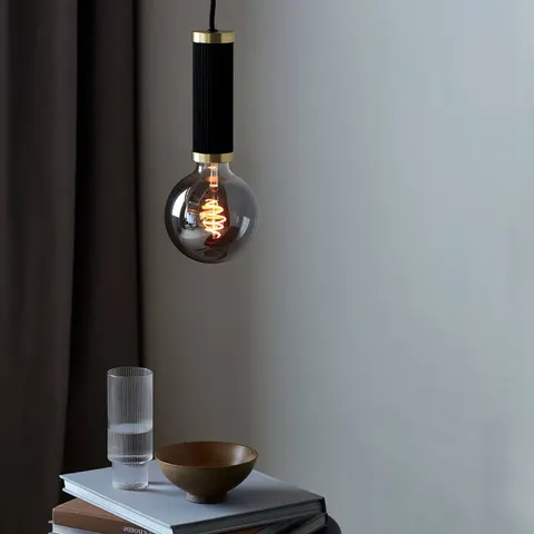 Nordlux Galloway pendant light with E27 socket – black, brass – image 2