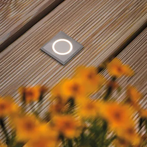 Paulmann House deck light IP65 angular ring – stainless steel – image 2