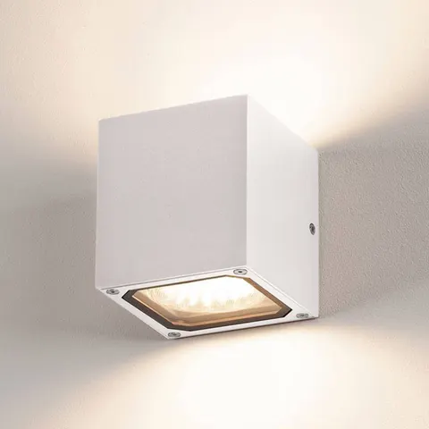 SLV Sitra Cube outdoor wall light, white – image 2