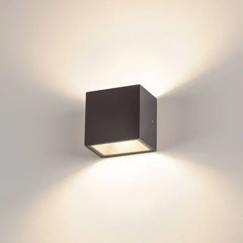 SLV Sitra Cube LED outdoor wall lamp, anthracite – image 2