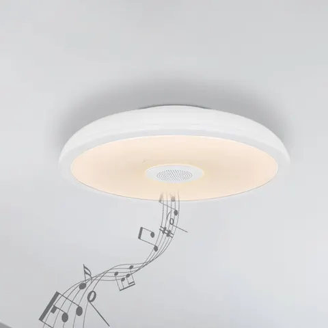 Globo Raffy LED ceiling light speaker RGBW white – image 2