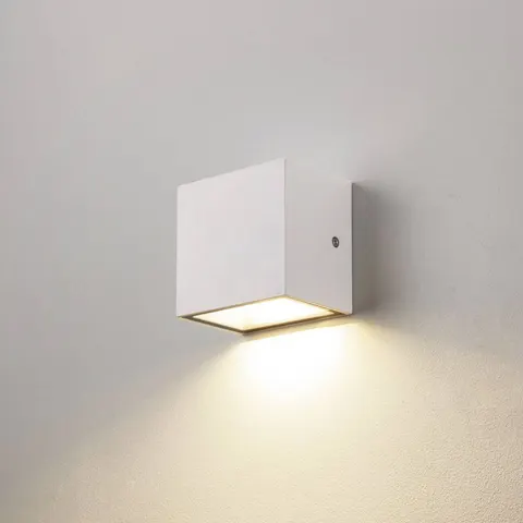 SLV Sitra Single LED outdoor wall light down, white – image 2