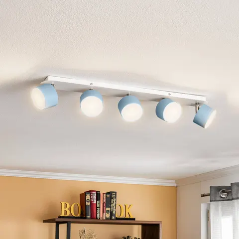 Eko-Light Cloudy ceiling spotlight, 5-bulb, blue – image 2