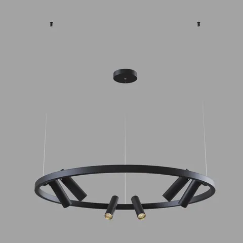 Maytoni Satellite LED pendant light 3,300 K, black – image 2