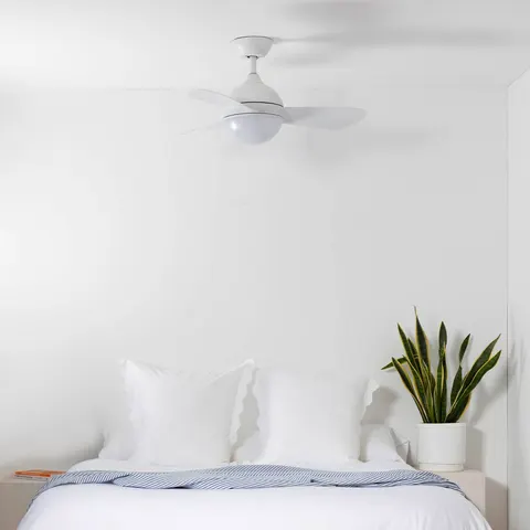 Hvar White Ceiling Fan with LED Light – image 2