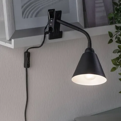 PAULMANN PLM 95430 - Clip-on light Vitis, E14, flexible, black – image 2