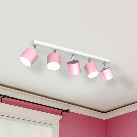 Eko-Light Cloudy ceiling spotlight, 5-bulb, pink – image 2
