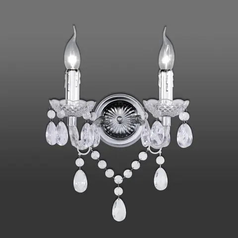 Reality Leuchten Luxurious-looking Perdita wall light – Chrome, transparent – image 2