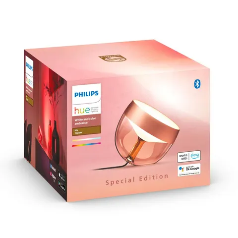 Philips Hue Iris WACA LED table lamp, copper – copper, transparent – image 2