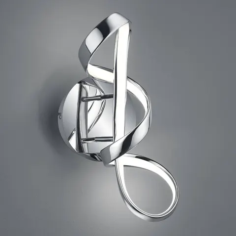 Reality Leuchten Perugia LED wall light with a switch dimmer chrome – image 2