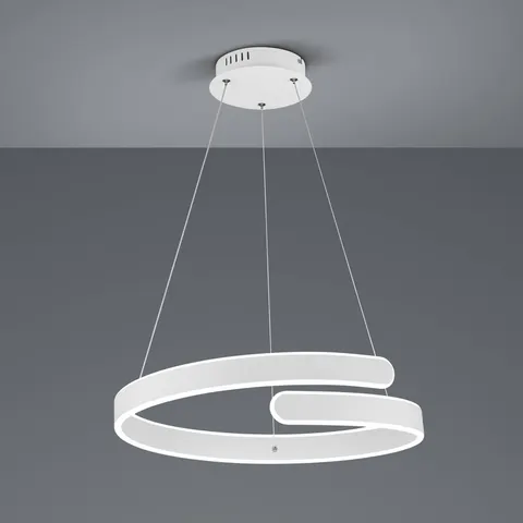 Reality Leuchten Parma LED pendant light, switch dimmer, white – image 2