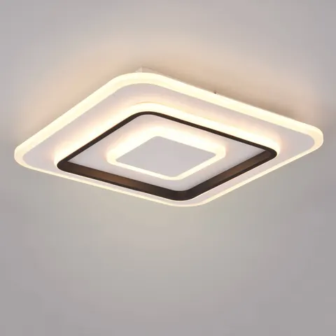 Reality Leuchten LED ceiling light Jora angular, 39.5 x 39.5 cm – white – image 2