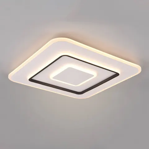 Reality Leuchten LED ceiling light Jora angular, 60 x 60 cm – white – image 2
