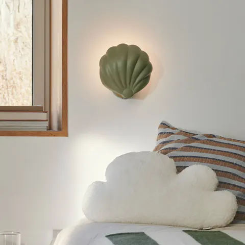 Nordlux Konchi wall light with cable and plug, green – image 2