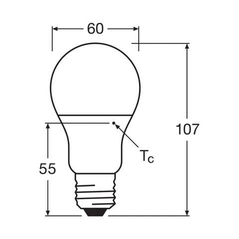 OSRAM LED bulb opal E27 8.5W 827 3-pack – image 2