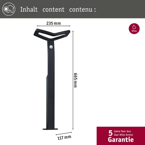 Paulmann Smart Sensor Path Light Alara, anthracite IP44 – image 2