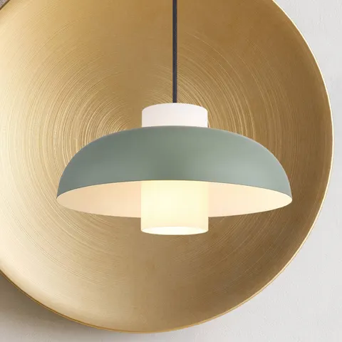 Lowe Dome Pendant Ceiling Light Green Matt 1x E27 – image 2