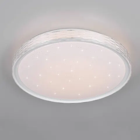 Reality Leuchten Varda LED ceiling light, white, Ø 39 cm, remote control – image 2
