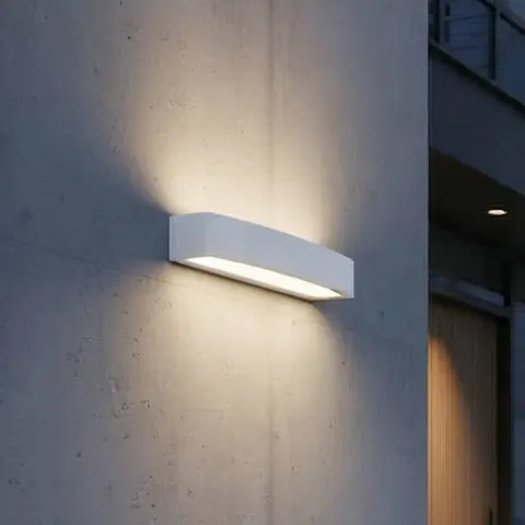 Ideal Lux Andromeda outdoor wall lamp, white, width 45 cm, E27 – image 2
