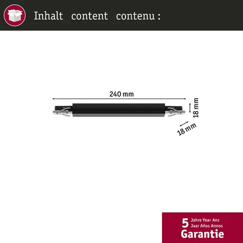 Paulmann URail rail adapter Zigbee dimmable/switch black – black matt – image 2
