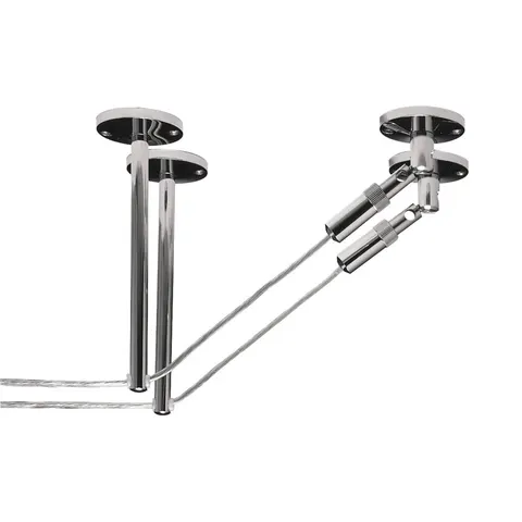 SLV diverter for cable lighting system, long – chrome – image 2