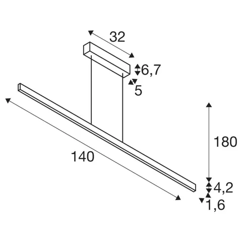 SLV One Linear LED pendant light, 140 cm, brass – image 2